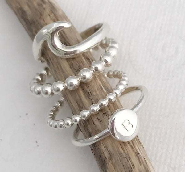 Wave, Ball and Signet rings