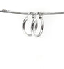 Silver Euro Wire Hoop Earrings