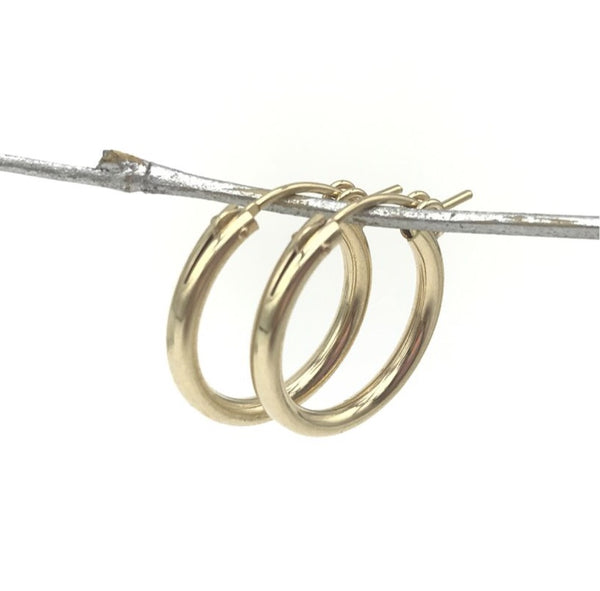 14KGF Euro Wire Hoops