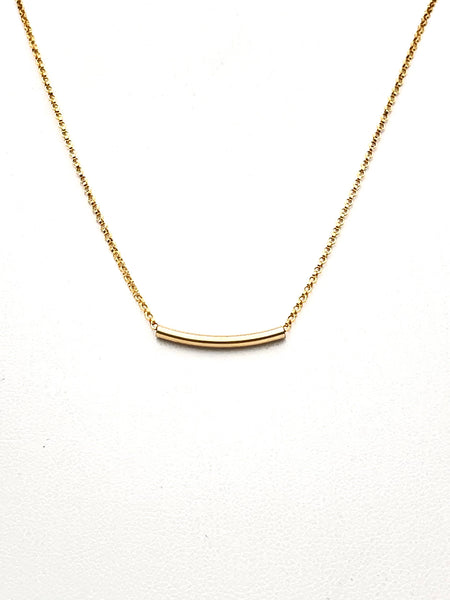 Chrissy 14Kt Gold Filled Tube Necklace