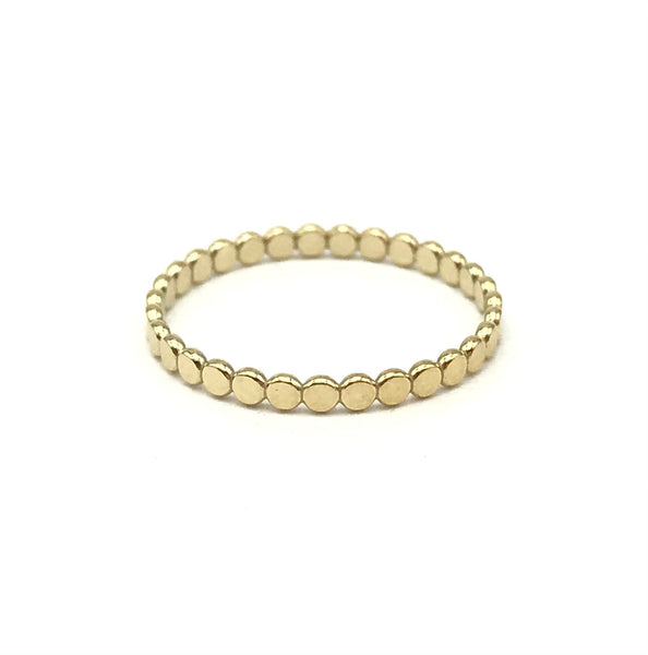 Flat Beaded Stacking Ring