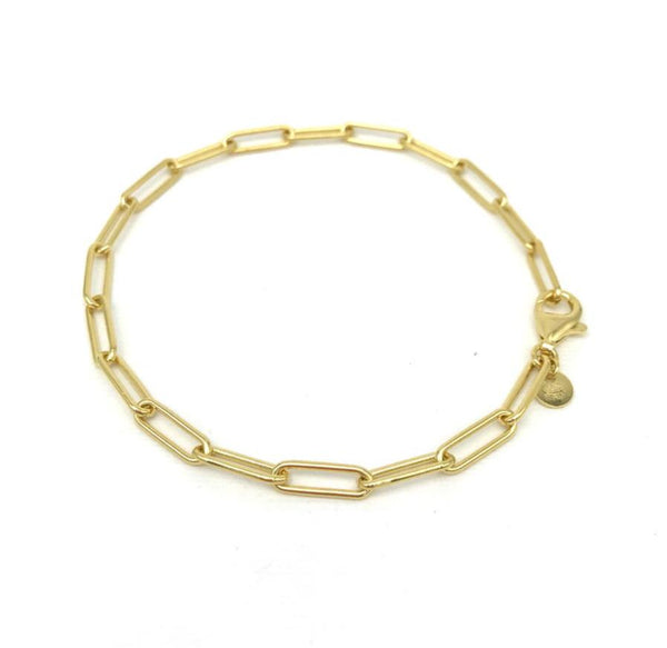 Medium link paper clip chain bracelet