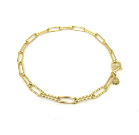 Medium link paperclip chain bracelet