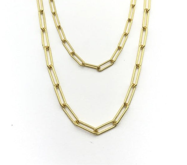 Gold Vermeil Paper Clip Chain