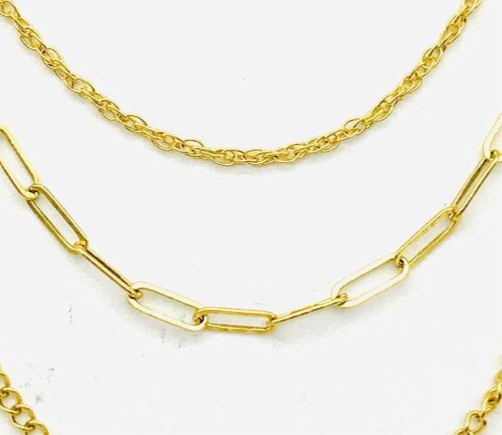 14kt Gold Filled Fine Paper Clip Chain