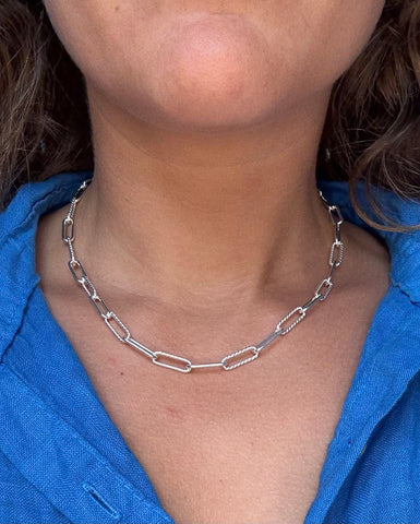 Laurie Twisted Paper Clip Necklace