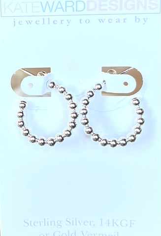 Silver Ball Hoop Medium