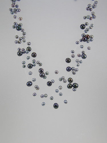 Crystal/Pearl/Semi-Precious Stone Necklaces – Pearl Multi-Strand Necklaces  – Kate Ward Designs