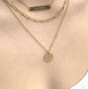 Amber 14kt Gold Filled Disk Necklace