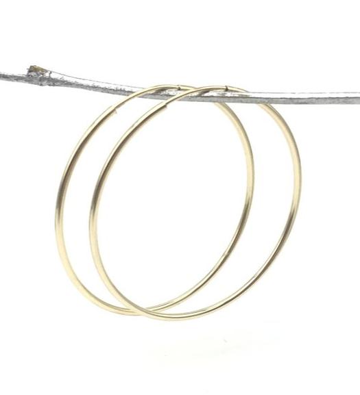 14KGF Thin Round Endless Hoops