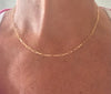 10Kt Gold Fine Paperclip Chain