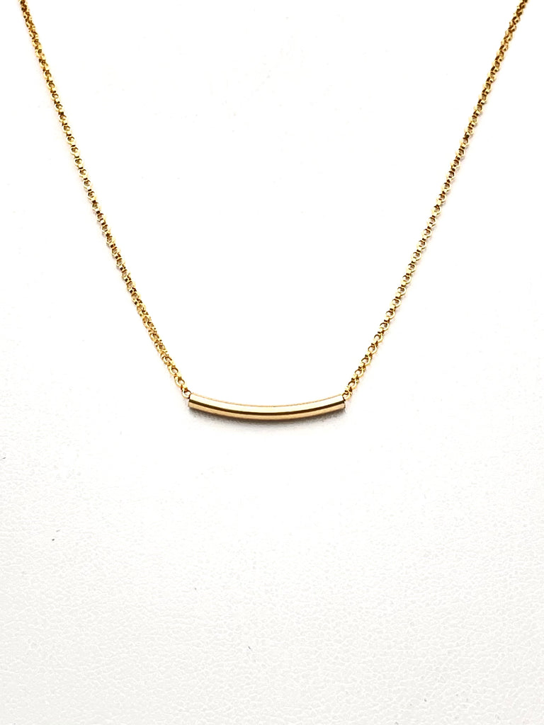 Chrissy 14Kt Gold Filled Tube Necklace