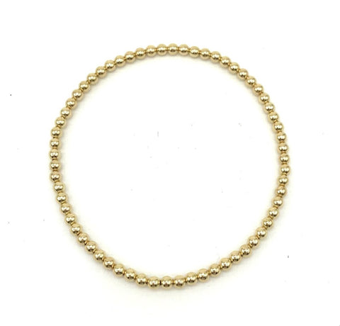 3 mm Gold Filled Ball Bracelet