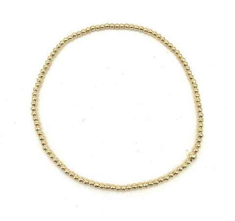 2 mm Gold Filled Ball Bracelet