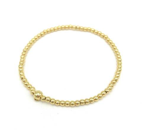 3 mm Gold Vermeil Ball Bracelet