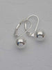 Silver Ball Levered Hook Earrings - 8mm